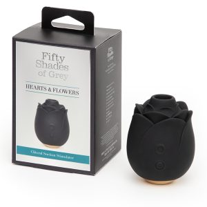 50 Shades Hearts&Flowers Suction Rose Bk